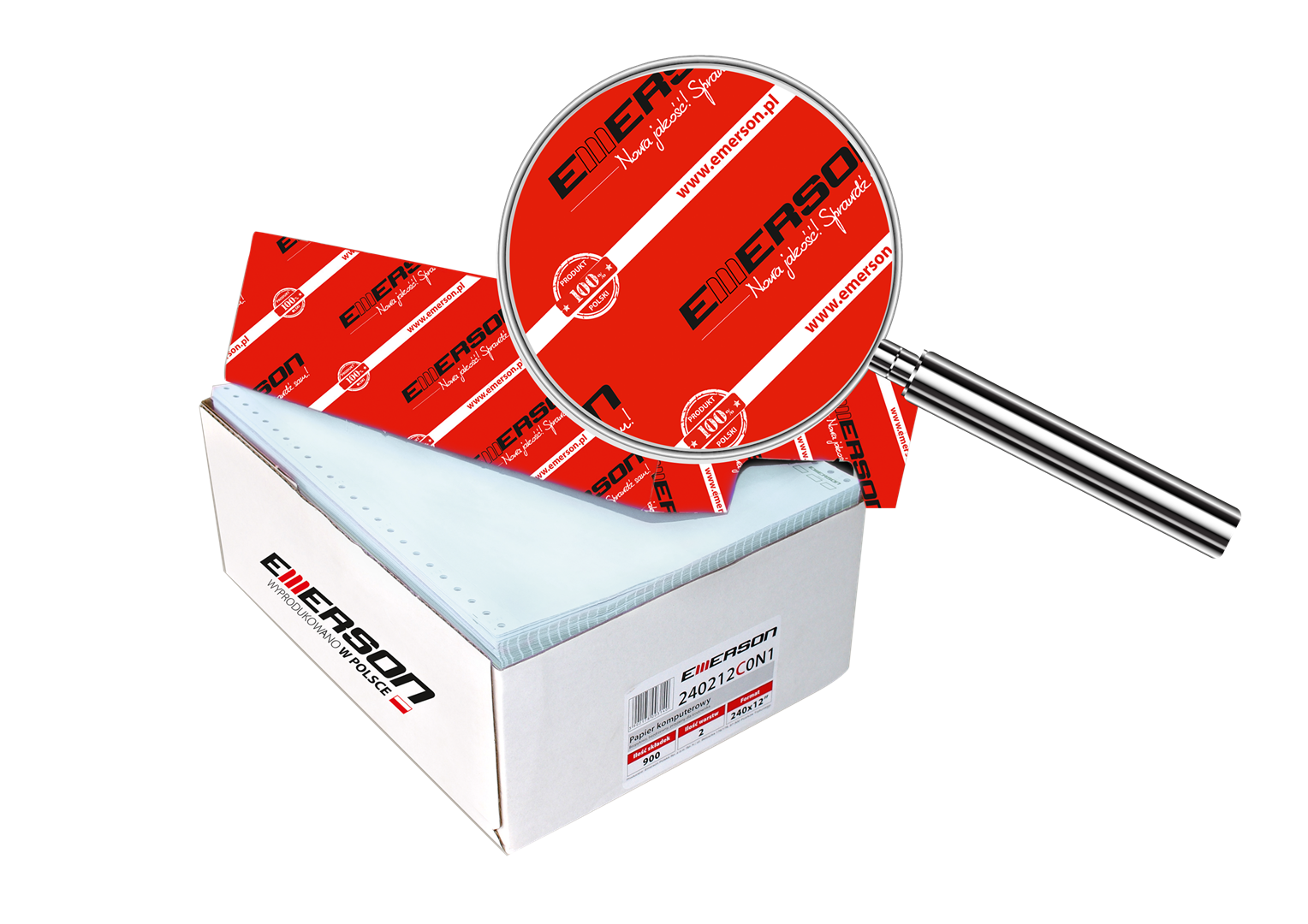 PAPIER SAMOKOP.240x12 x2 Z/O/P 900 SKŁ. RED
