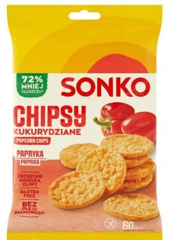 CHIPSY SONKO KUKURYDZIANE PAPRYKA 60 g