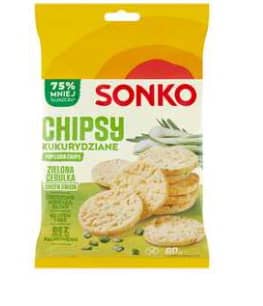 CHIPSY SONKO KUKURYDZIANE ZIELONA CEBULKA 60 g