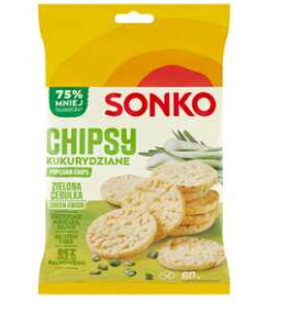 CHIPSY SONKO KUKURYDZIANE ZIELONA CEBULKA 60 g