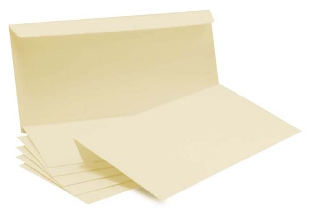 Koperty kremowe DL HK 110x220mm 120g 25 szt.