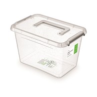 Pojemnik antybakteryjny MOXOM Antibacterial, z rączką, 6,5l, (290 x 200 x 180mm), transparentny