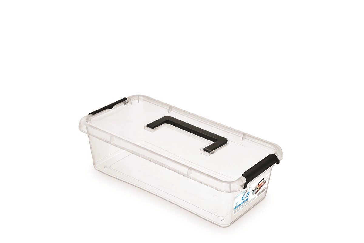 Pojemnik do przechowywania MOXOM Simple box, 6l, z rączką, transparentny