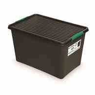 Pojemnik do przechowywania MOXOM EcoLine Box, 60l, na kółkach, czarny
