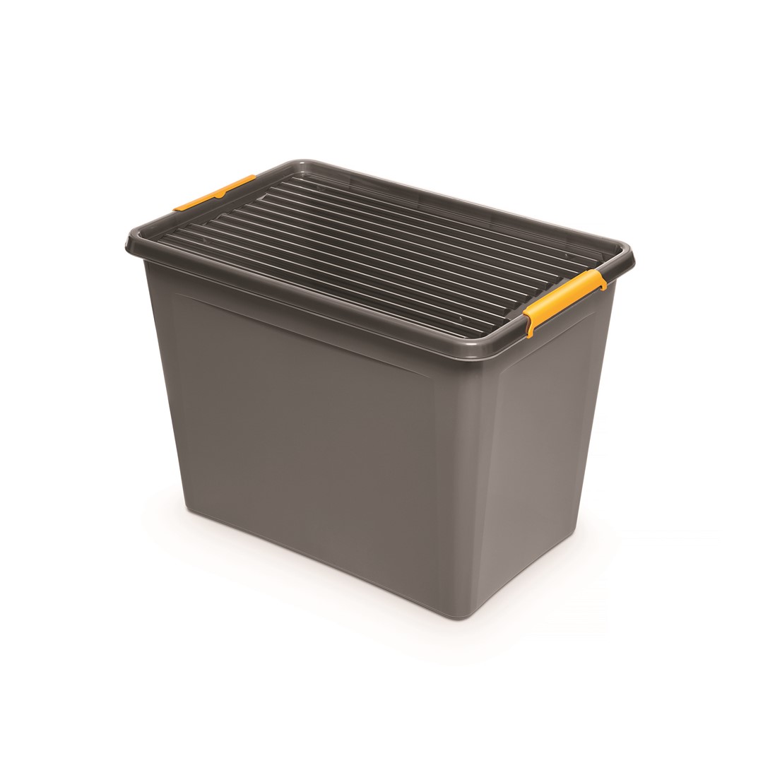 Pojemnik do przechowywania MOXOM Solidstore box, na kółkach, 80l, szary