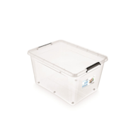 Pojemnik do przechowywania MOXOM Simple Box, 145l, na kółkach, transparentny