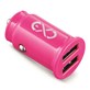 Uniwersalna ładowarka samochodowa EXC Cute, 2xUSB, 2,4A, różowa