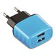 Uniwersalna ładowarka sieciowa EXC Cute, 2xUSB, 2,4A, niebieska