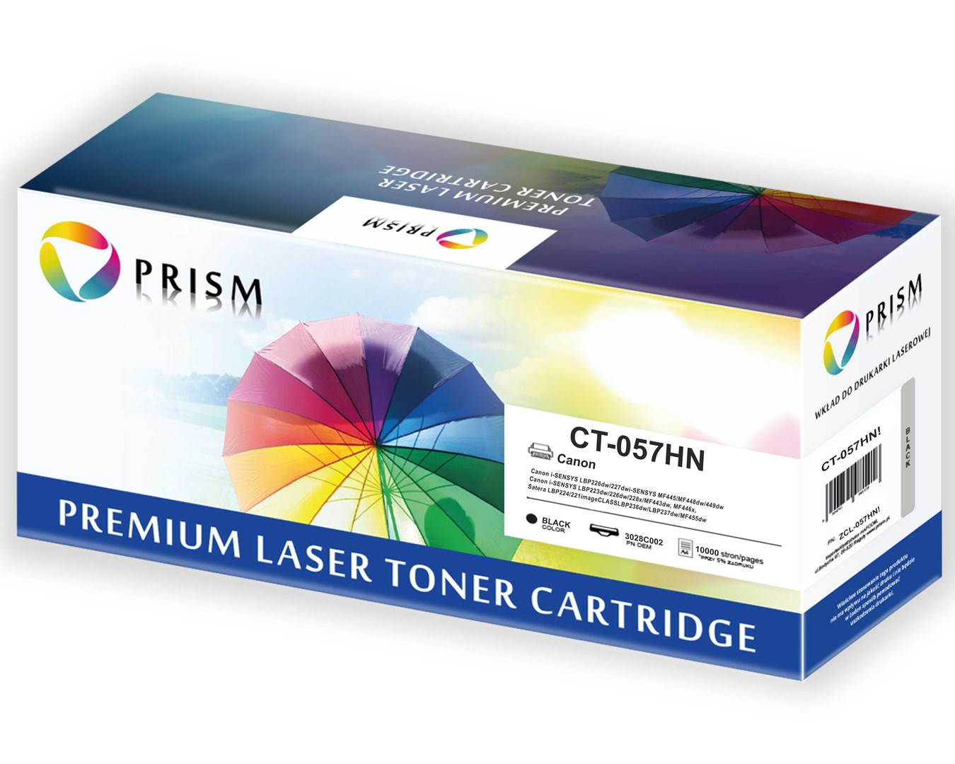 PRISM Canon Toner CRG 057H Black 10K new chip startowy