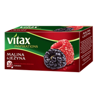 Herbata owocowo-ziołowa Vitax malina z jeżyną 20 torebek x 2 g