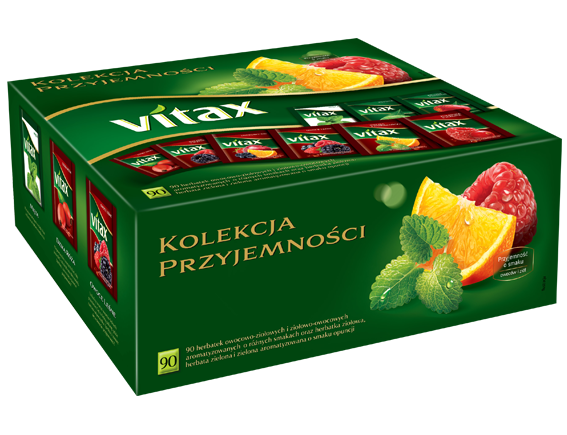 Herbata owocowa mix Vitax Kolekcja Przyjemności 90 torebek
