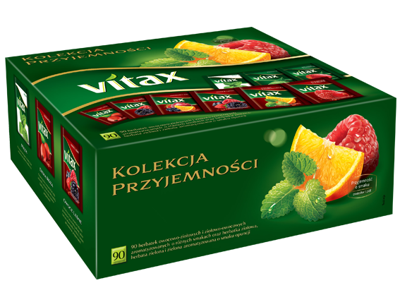 Herbata owocowa mix Vitax Kolekcja Przyjemności 90 torebek