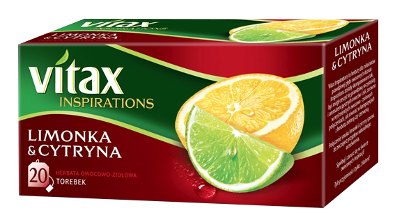 Herbata VITAX Inspirations, limonka z cytryną, 20 torebek