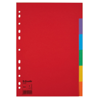 Przekładki, kolorowy karton bez karty opisowej A4, 6 kart