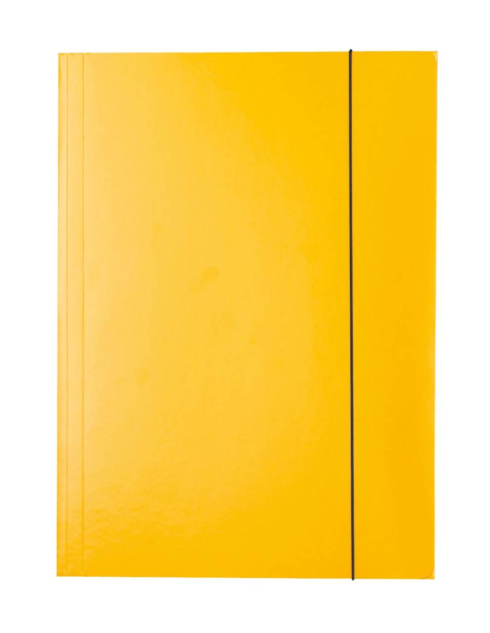 Teczka lakierowana z gumką, A4, żółty
