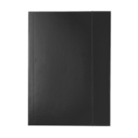Teczka lakierowana z gumką, A4, czarny