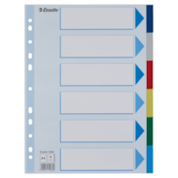 Przekładki plastikowe z PP A4 Esselte, 6 kart