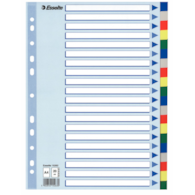 Przekładki plastikowe z PP A4 Esselte, 20 kart