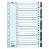 Przekładki kartonowe Mylar  A4 Esselte, biały 1-20