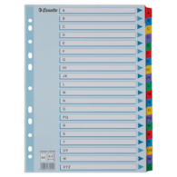 Przekładki kartonowe Mylar  A4 Esselte, biały A-Z