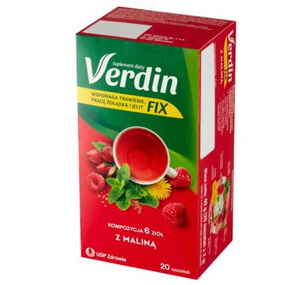 Herbata exp Verdin z maliną 20tor