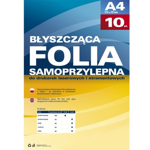 Folia do druk laserowych  samop op 10 ARGO