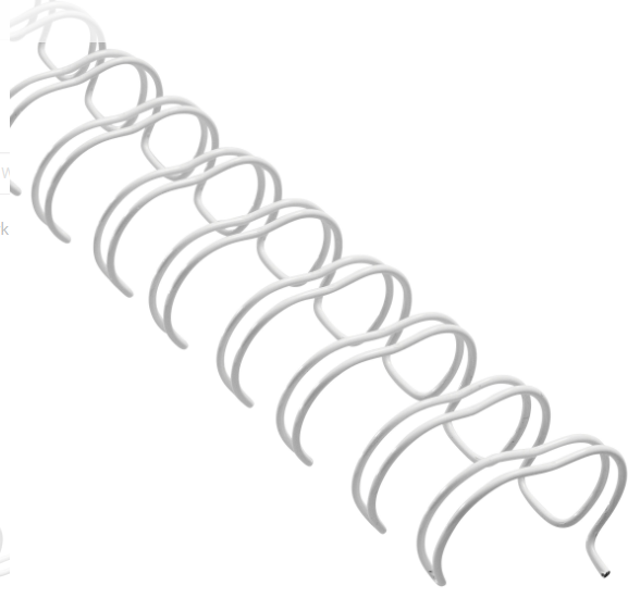 Grzbiety metalowe 19mm (3/4 ) 100 sk 2:1 białe