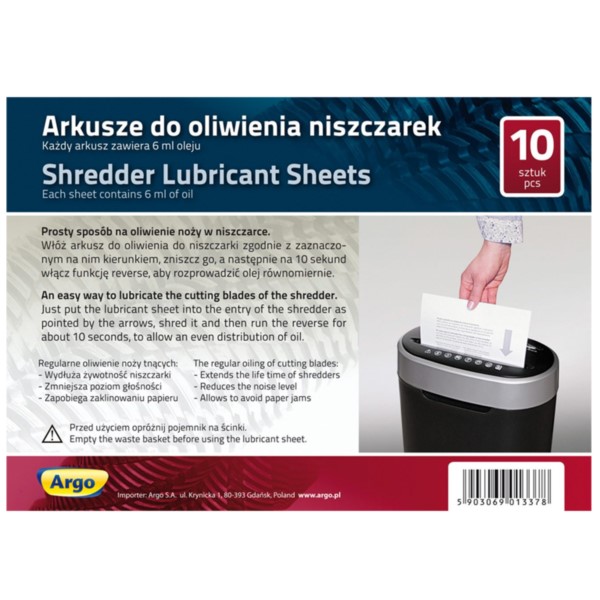 Arkusze olejowe do niszczarek