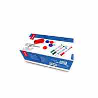 Akcesoria do tablic MemoBe, zestaw zawiera: płyn 125 ml, markery 4 kolory, gąbka magnetyczna, magnesy f 30 mm 6 szt.