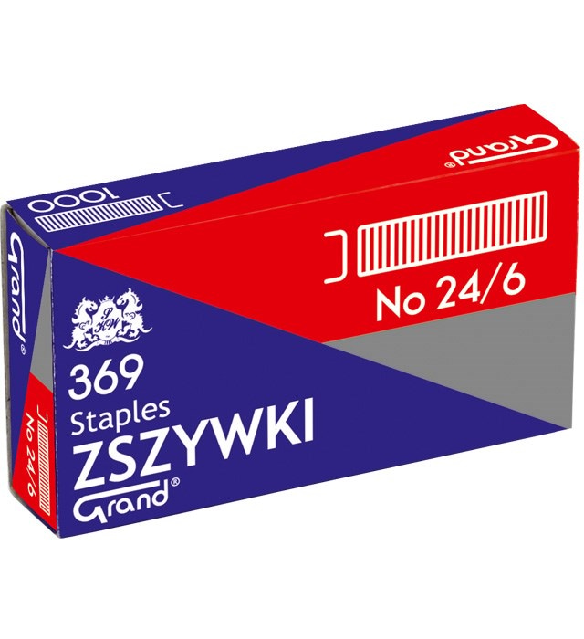 Zszywki #24/6 do 25 kartek 1000 szt.