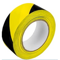 Taśma OSTRZEGAWCZA samoprzylepna czarno-żółta GRAND 48x50 m