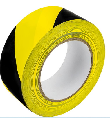 Taśma OSTRZEGAWCZA samoprzylepna czarno-żółta GRAND 48x50 m