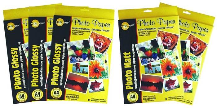 Papier foto A4 230g błyszczący 20 arkuszy Yellow One