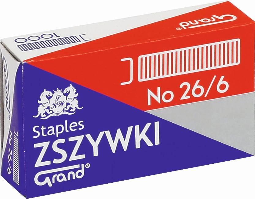 Zszywki #26/6 do 25 kartek 1000 szt.