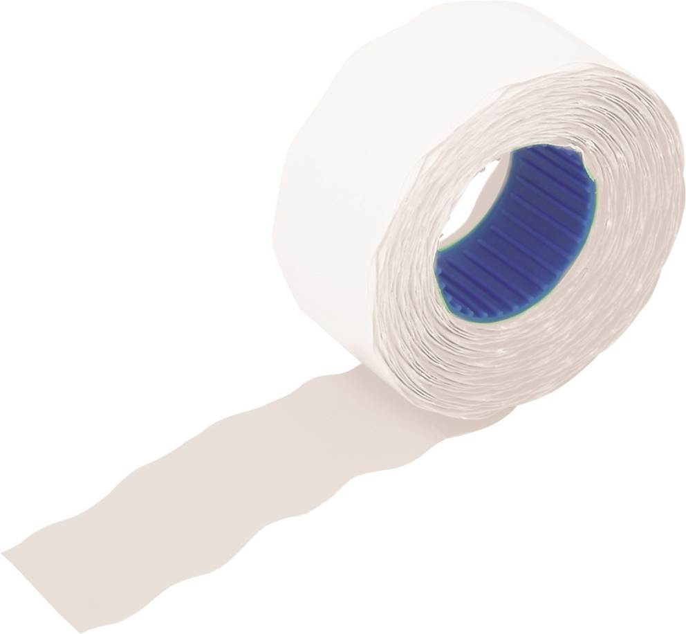 Etykiety falowane 26 x 16 mm biały 700 szt. w rolce