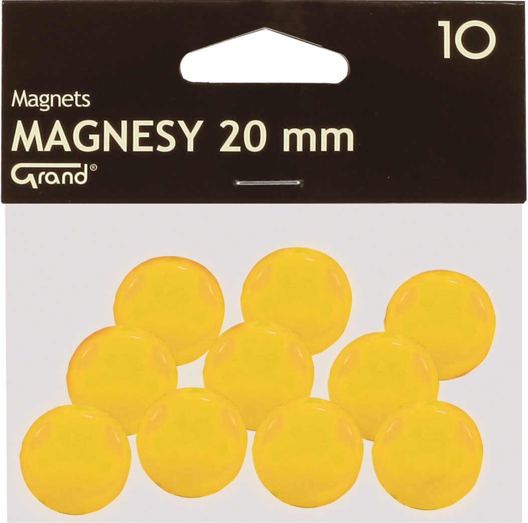 Magnes 20mm GRAND żółty 10 szt