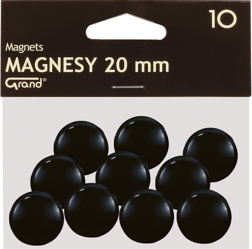 Magnes 20mm GRAND  czarny 10 szt