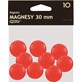Magnes 30mm GRAND czerwony 10 szt