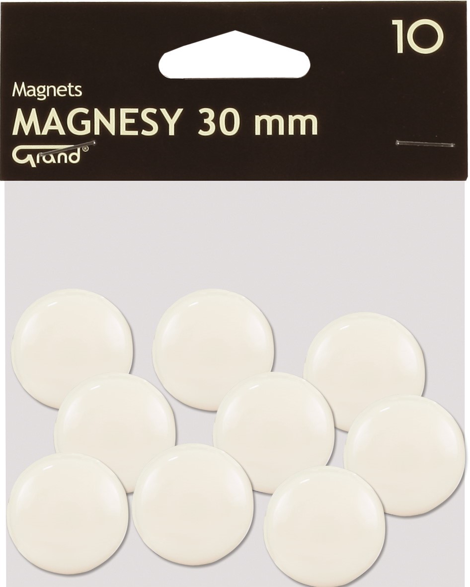 Magnes 30mm GRAND biały 10 szt