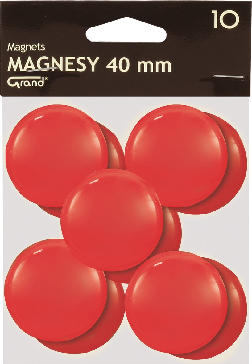 Magnes 40mm GRAND czerwony 10 szt