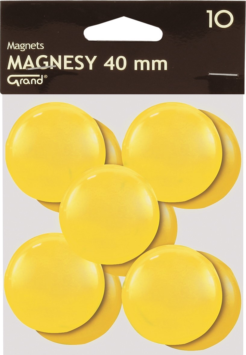 Magnes 40mm GRAND żółty 10 szt