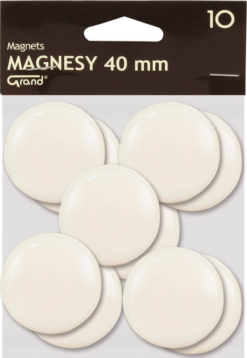 Magnes 40mm GRAND biały 10 szt