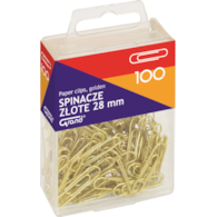 Spinacz R-28 Złoty 100 szt. plastikowe op.akowanie