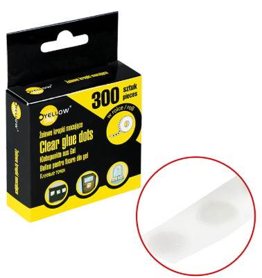 Kropki żelowe mocujące  Yellow ONE YL-1030