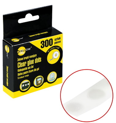 Kropki żelowe mocujące  Yellow ONE YL-1030