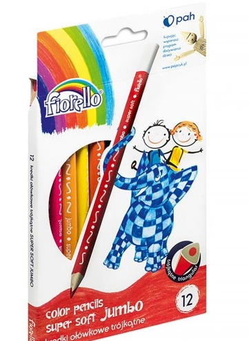 Kredki ołówkowe 12kol  trójkątne Fiorello Super