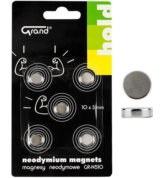 Magnesy neodymowe GR-N510 10 mm GRAND 5 szt.