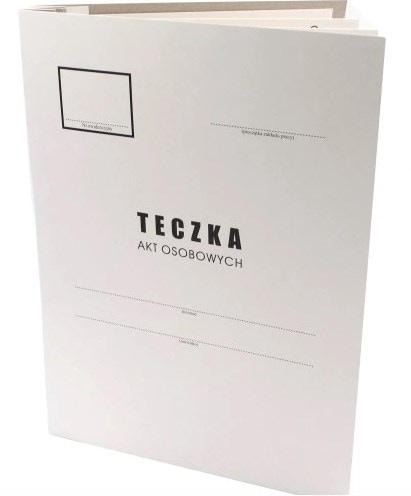 Teczka tekturowa A4 do akt osobowych ARO biała