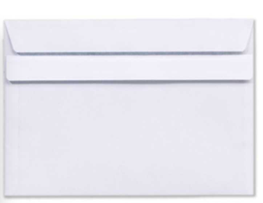 Koperty białe C6 NK 114x162mm poddruk niebieski 75g 1000 szt.