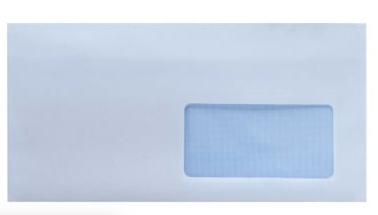 Koperty białe C6 SK okno prawe 114x162mm poddruk niebieski 75g 1000 szt.